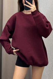 Women's Casual Round-neck Pullover Sweatshirt