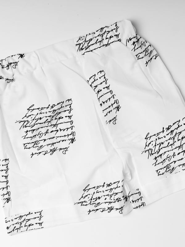 Casual Letter Print Two-piece Set