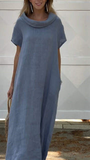 Women's Summer Crew-neck Long Dress