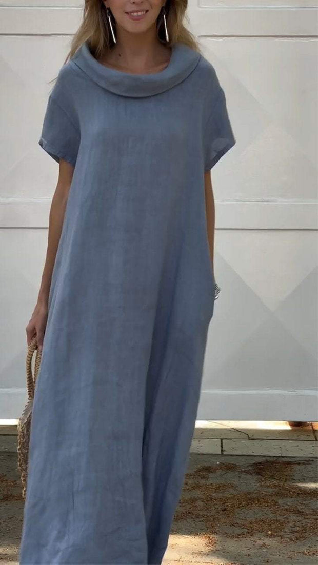 Women's Summer Crew-neck Long Dress