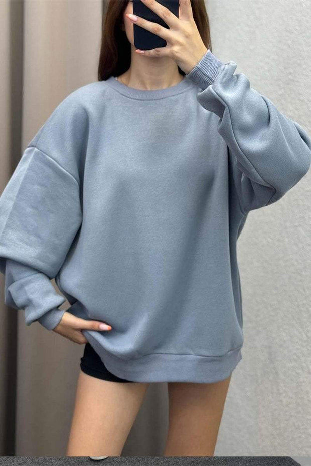 Women's Casual Round-neck Pullover Sweatshirt