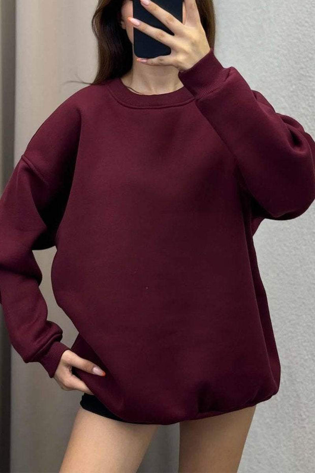 Women's Casual Round-neck Pullover Sweatshirt