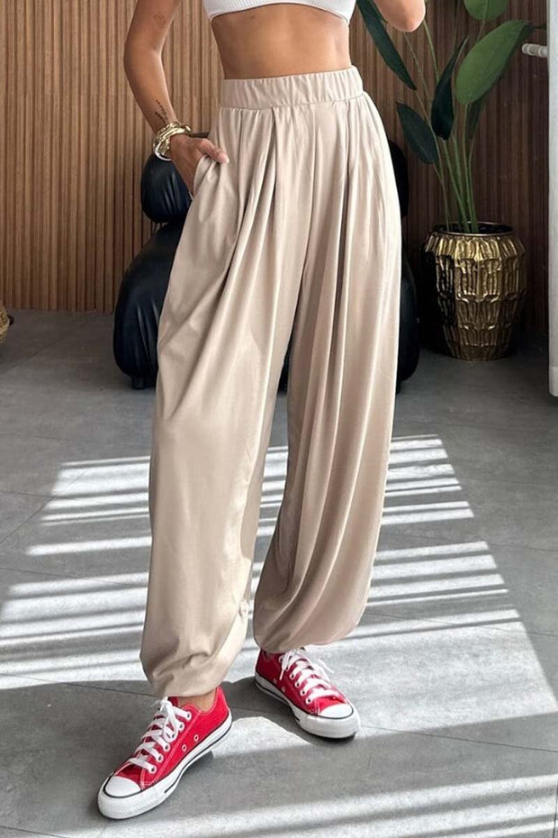 Women's loose solid color casual pants