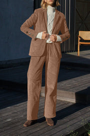 Ladies Casual Commuting Corduroy Suit